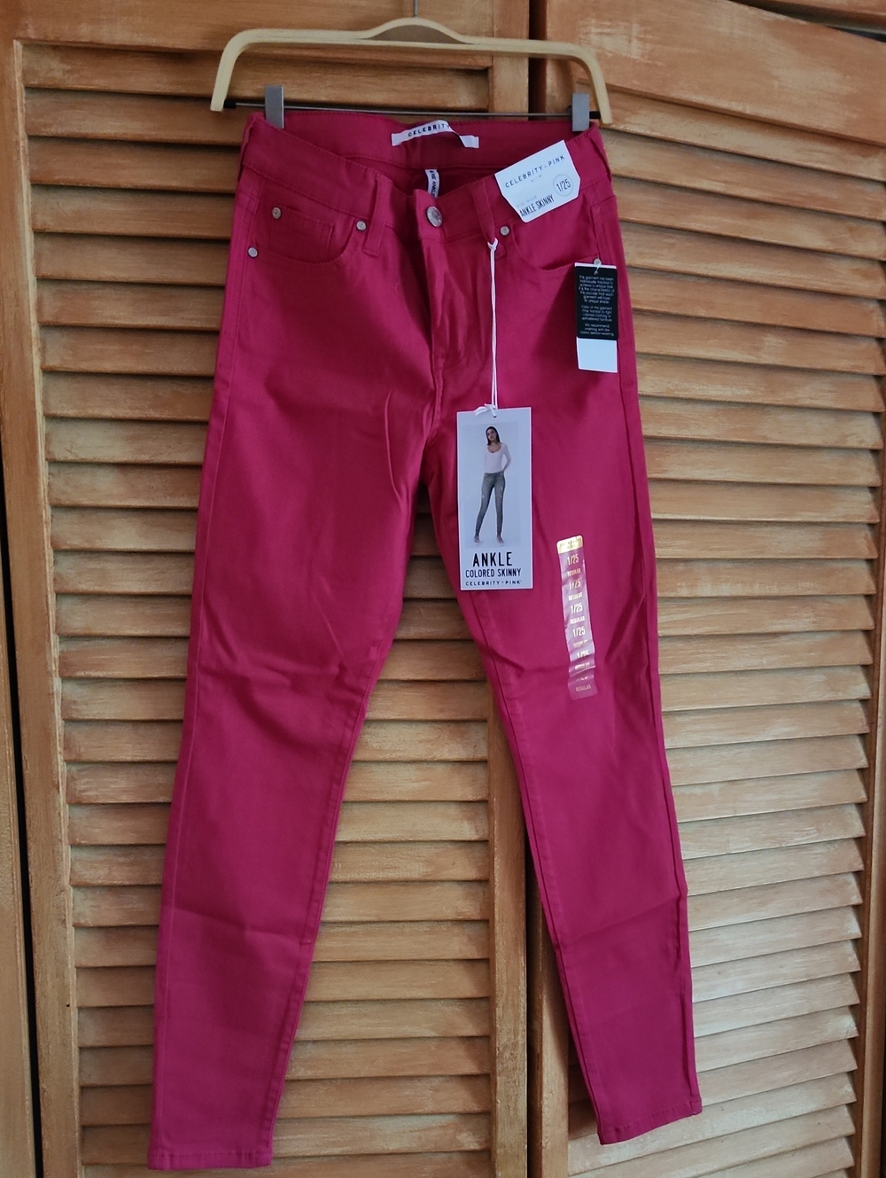 Celebrity Pink Ankle Skinny Jeans in Raspberry